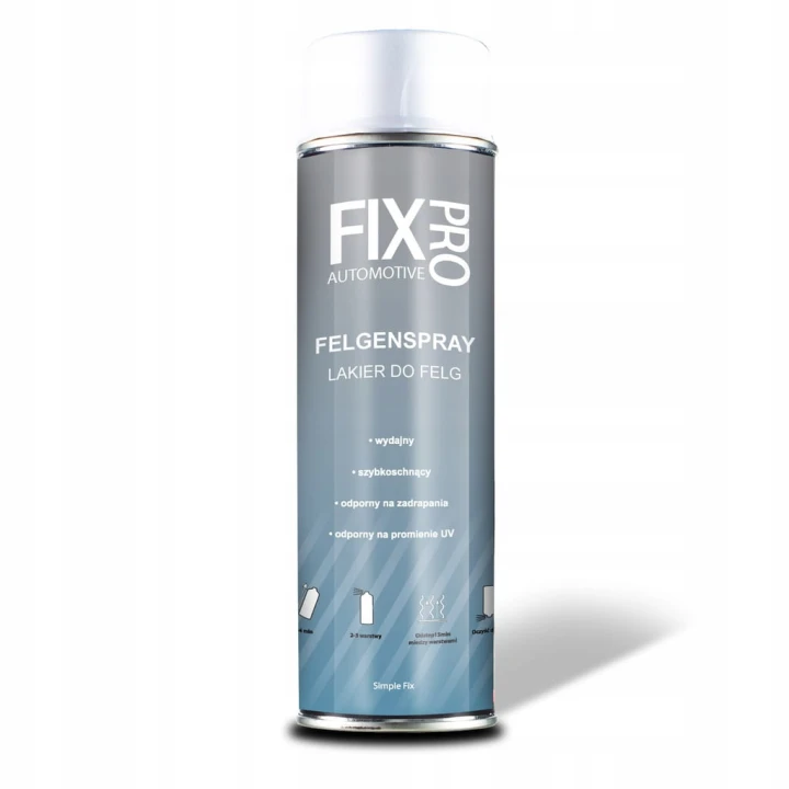 FixPro LAKIER DO FELG BIAŁA PROFESJONALNY SPRAY 500ml