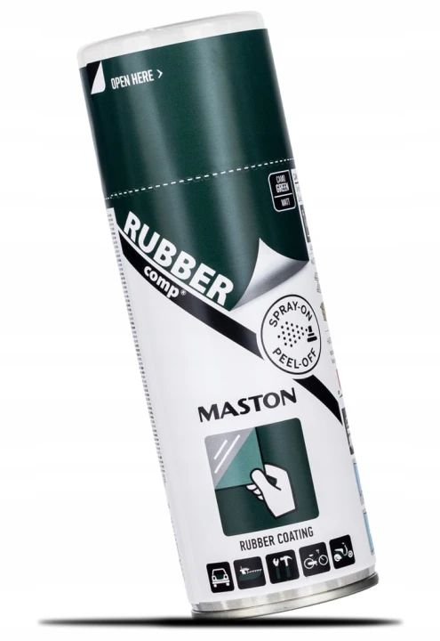 MASTON RUBBER COMP GUMA W SPRAYU 400ML KAMULFAŻ ZIELONY MAT GREEN CAMO MAT