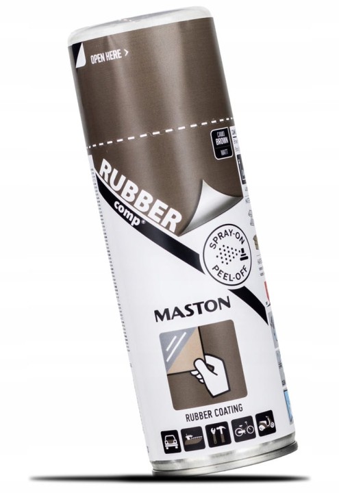 MASTON RUBBER COMP GUMA W SPRAYU 400ML KAMULFAŻ BRĄZOWY MAT BROWN CAMO MAT