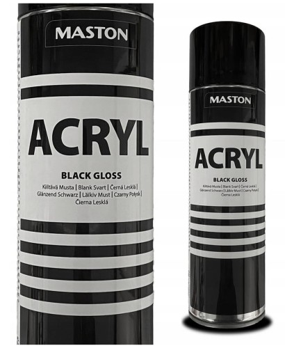 MASTON LAKIER W SPRAYU CZARNY POŁYSK 500ML