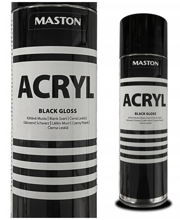 MASTON LAKIER W SPRAYU CZARNY POŁYSK 500ML