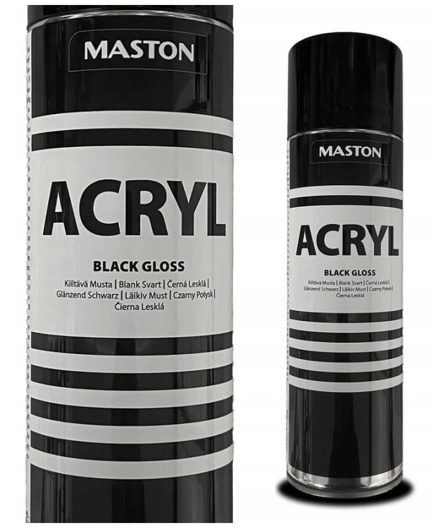 MASTON LAKIER W SPRAYU CZARNY POŁYSK 500ML