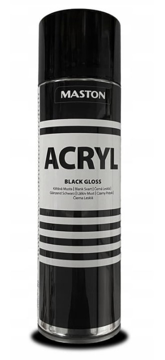 MASTON LAKIER W SPRAYU CZARNY POŁYSK 500ML