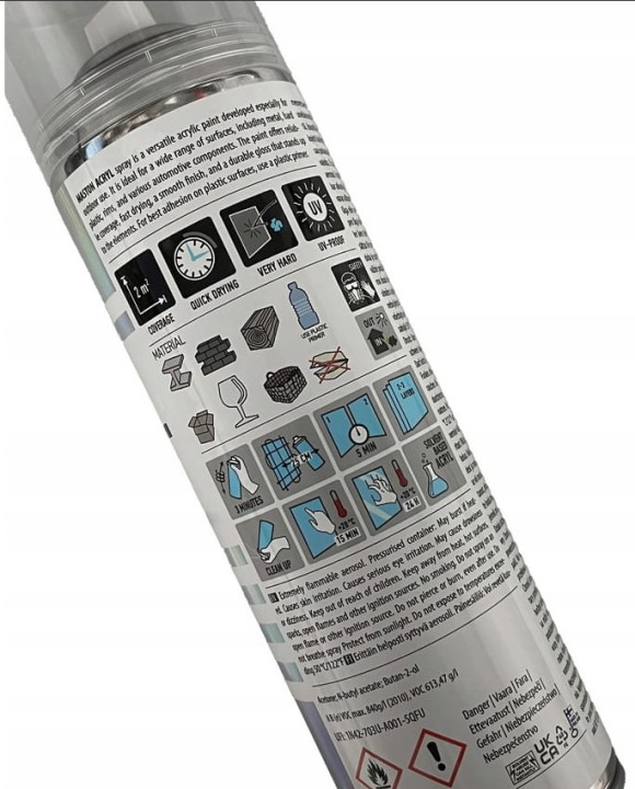 MASTON LAKIER W SPRAYU CZARNY POŁYSK 500ML