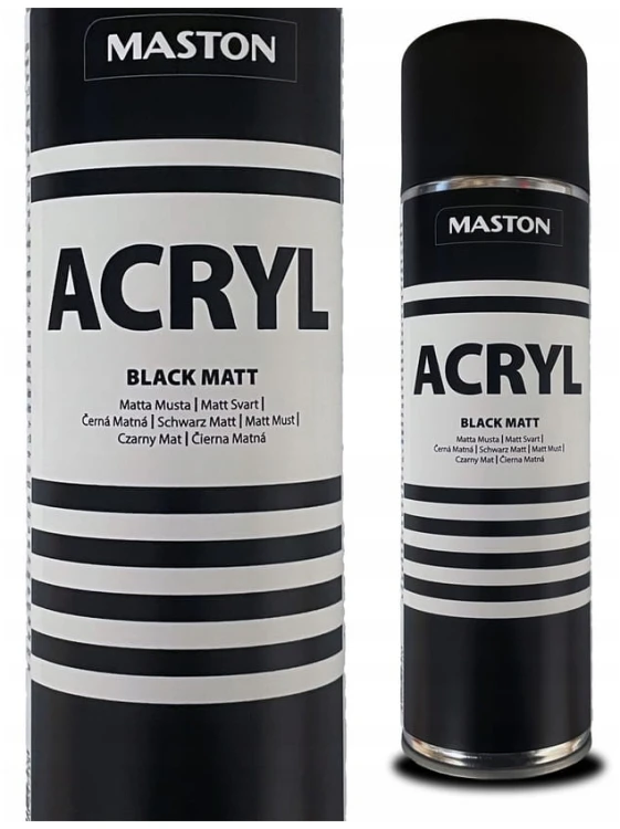 MASTON LAKIER W SPRAYU CZARNY MAT 500ML