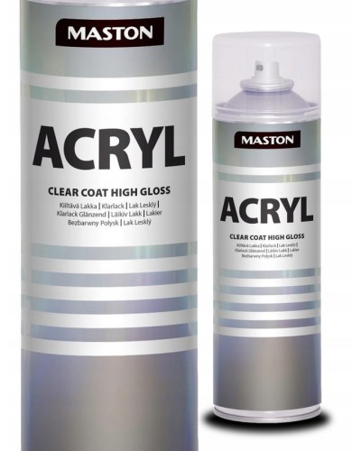 MASTON LAKIER W SPRAYU BEZBARWNY WYSOKI POŁYSK 500ML