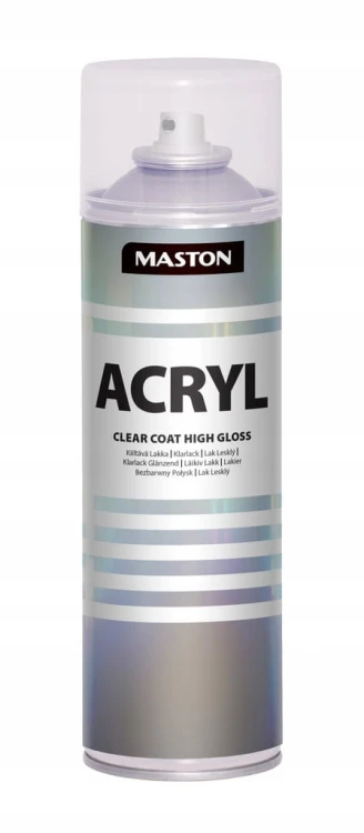 MASTON LAKIER W SPRAYU BEZBARWNY WYSOKI POŁYSK 500ML