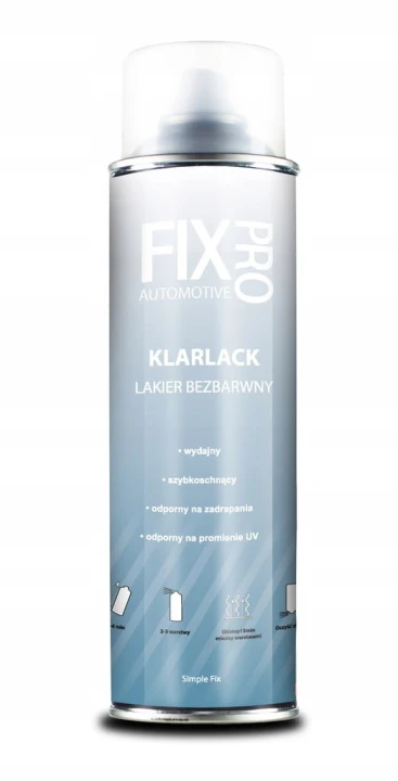 FixPro LAKIER BEZBARWNY WYSOKI POŁYSK PROFESJONALNY SPRAY 500ml