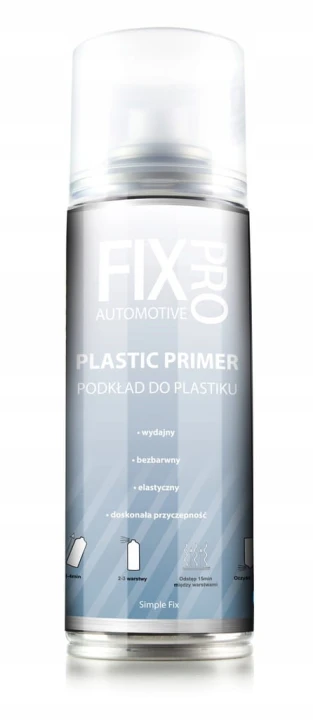 FixPro LAKIER PODKŁAD DO PLASTIKU PLASTIC PRIMER PROFESJONALNY SPRAY 200ml