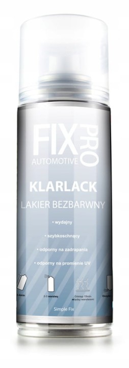 FixPro LAKIER BEZBARWNY WYSOKI POŁYSK PROFESJONALNY SPRAY 200ml