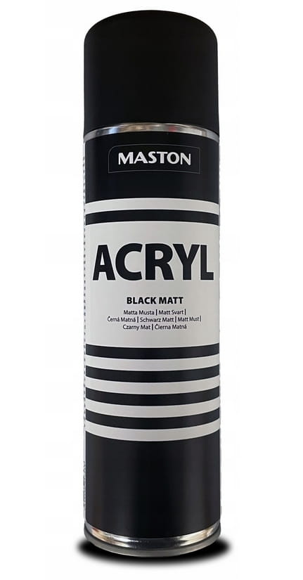 MASTON LAKIER W SPRAYU CZARNY MAT 500ML