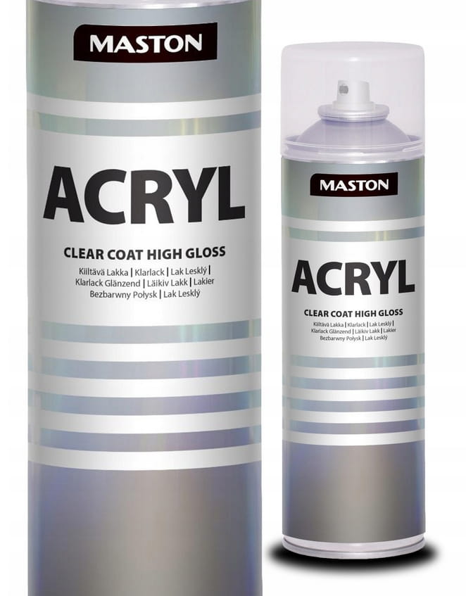 MASTON LAKIER W SPRAYU BEZBARWNY WYSOKI POŁYSK 500ML