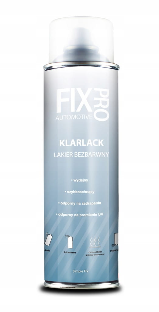 FixPro LAKIER BEZBARWNY WYSOKI POŁYSK PROFESJONALNY SPRAY 500ml