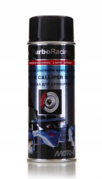 CZARNY LAKIER FARBA ZACISKÓW HAMULCOWYCH SPRAY 400ml